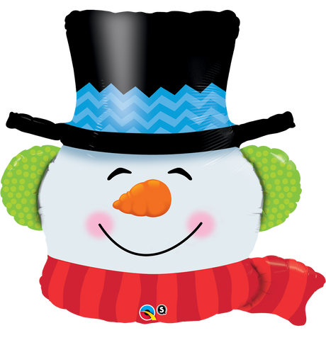 Smiling Snowman Jumbo Foil Balloon - 91 cm