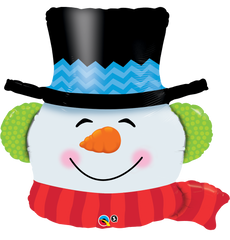 Smiling Snowman Jumbo Foil Balloon - 91 cm