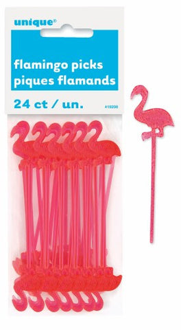 Luau Party Flamingo Picks (24 pack)