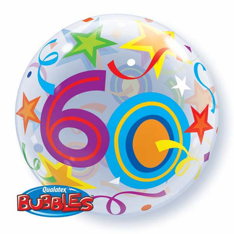 60 Brilliant Stars Bubble - 22"/56cm