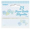 Baby Shower Blue Favour Tags