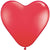 Heart Shape Latex Balloons 15"/38cm - Red (8 pack)