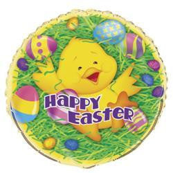 "Happy Easter" Easter Ducky Foil Balloon