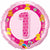 Age 1 Pink Teddies Foil Balloon - 46cm