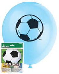 Soccer Printed Latex Balloons (8 pack)