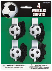 Soccer Ball Whistles - (4 pack)