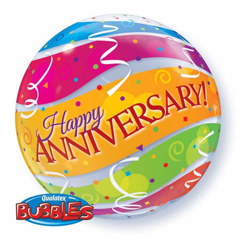 Anniversary Colourful Bubble - 22"/55cm