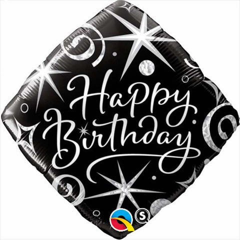 Happy Birthday Elegant Sparkles & Swirls - 46cm