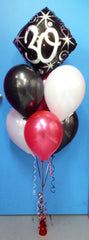 30 Sparkle Foil & 6 Metallic Balloon Arrangement - Stacked