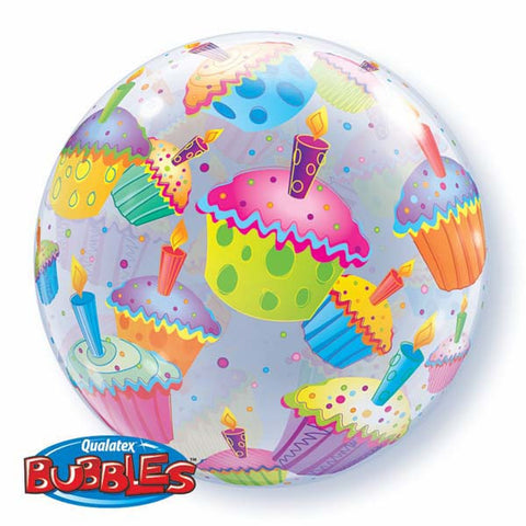 Cupcakes Bubble Balloon - 22"/55cm