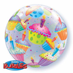 Cupcakes Bubble Balloon - 22"/55cm
