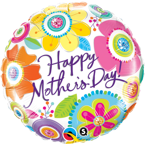 Happy Mothers Day Jeweled Blossoms Foil Balloon - 46cm