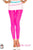 Opaque Footless Tights - Hot Pink