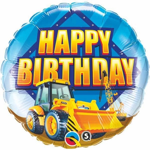 Happy Birthday Construction Zone Foil Balloon - 46cm