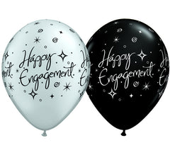 Engagement Elegant Sparkles & Swirls Latex Balloons - (8 pack)