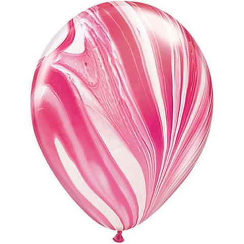 Agate Rainbow Latex Balloons - Red (1 unit)