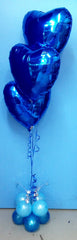 3 Foil Balloon Arrangement - Staggered On Spray