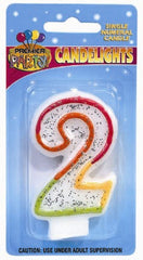Number 2 - Rainbow Candle