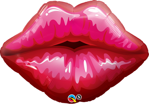 Big Red Kissey Lips Jumbo Foil Balloon - 76cm