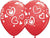 Red Mix & Match Hearts Latex Balloons (8 pack)