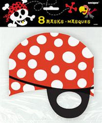 Pirate Fun Party Masks (8 pack)