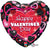 Happy Valentine's Day Shimmering Hearts Holographic Jumbo Foil Balloon - 91cm