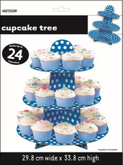 Dots Cupcake Tree - Royal Blue