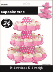 Dots Cupcake Tree - Hot Pink