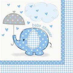 Blue Umbrella Elephants - Luncheon Napkins (16 pack)
