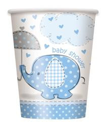 Blue Umbrella Elephants - Paper Cups (8 pack)