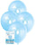 Blue Umbrella Elephants - Printed Latex Balloons (8 pack)