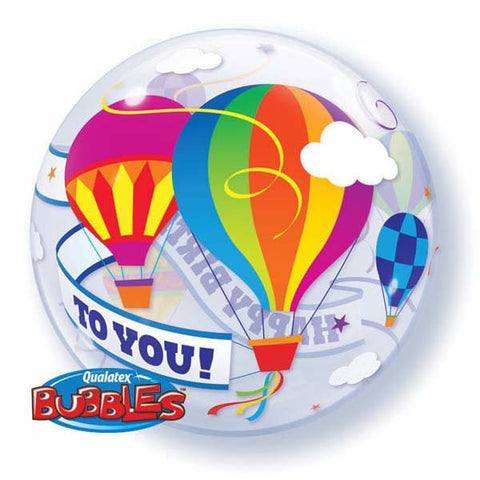 Birthday Hot Air Balloon Ride Bubble - 22"/55cm