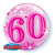 60 Pink Starburst Bubble Balloon - 22"/55cm