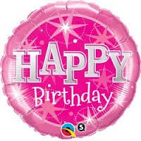Birthday Pink Sparkle Jumbo Foil Balloon - 91cm