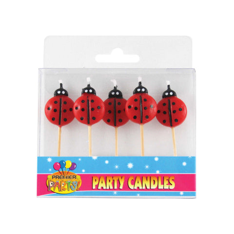 Lady Bug Pick Candles (5 pack)