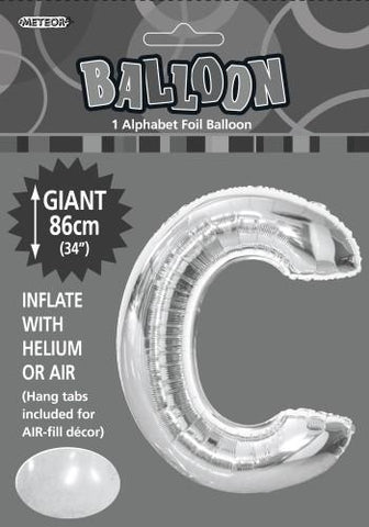 Foil Letter C - Silver (86cm)