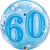 60 Blue Starburst Bubble Balloon - 22"/55cm