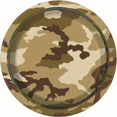 Military Camo Paper Snack Plates (8 pack)