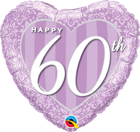 60th Anniversary Foil Balloon - 46cm