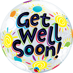 Get Well Soon Sunny Day Bubble - 22"/55cm