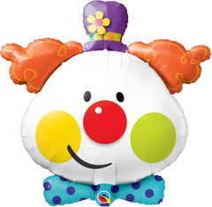 Cute Clown Jumbo Foil Balloon - 91 cm