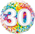 30 Rainbow Confetti Foil Balloon - 46cm