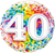 40 Rainbow Confetti Foil Balloon - 46cm