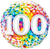 100 Rainbow Confetti Foil Balloon - 46cm