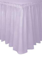 Lavender Plastic Table Skirt