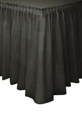 Black Plastic Table Skirt - 426cm