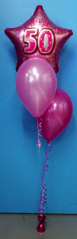 50 Foil & 2 Metallic Balloons - Staggered