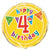 Polka Dot 4th Birthday Foil Balloon - 46cm