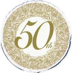 50th Anniversary Foil Balloon - 46cm