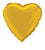 Gold Heart Foil Balloon - 46cm